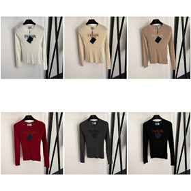 Prada new round-neck long-sleeved knitted base layer top-5408  