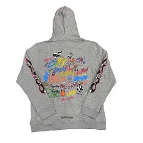 Chrome Hearts Classic Color Horseshoe Autumn and Winter Loose Zipper Jacket Hooded Sweatshirt-2532  
